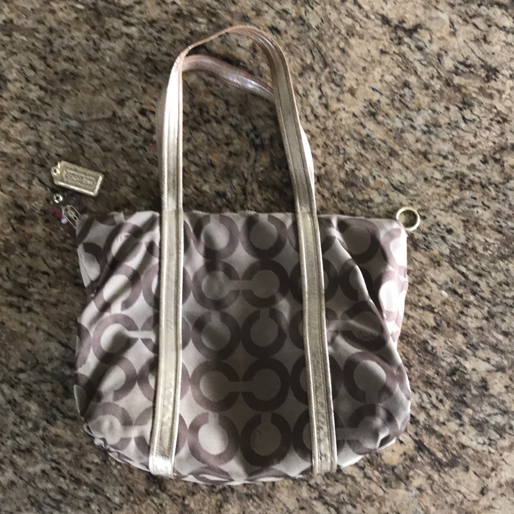 Coach Signature Tote Bag - Brown and Gold - Picture 2 of 5